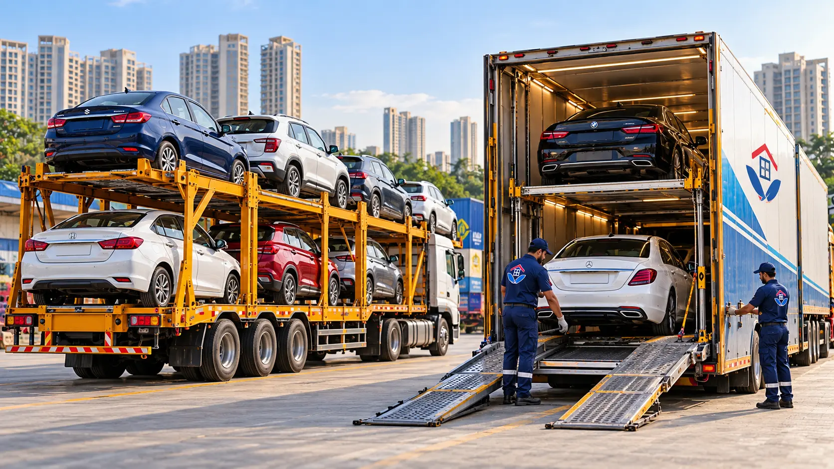 Types of car transportation services available in Noida