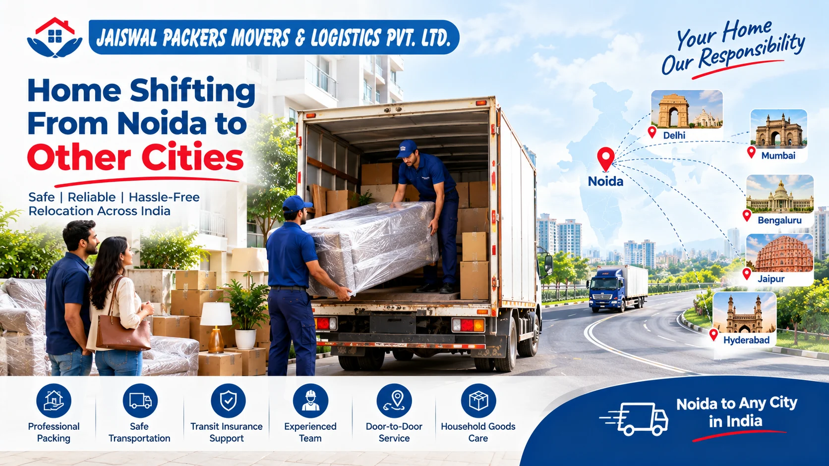 Home shifting from Noida to other cities